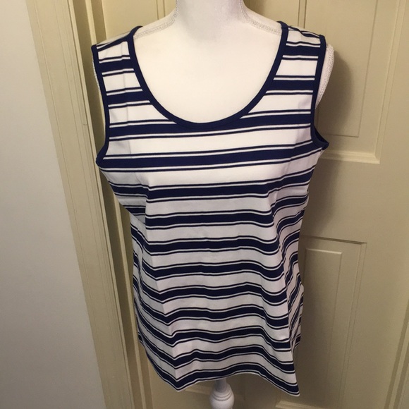 Lands’ End Stripe Tank Top NWT - Picture 1 of 8